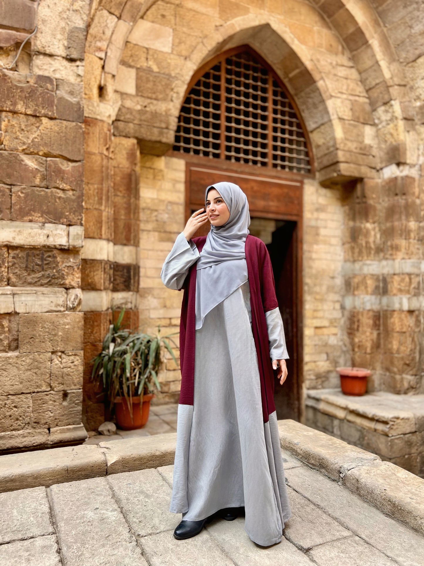 عبايه لونين